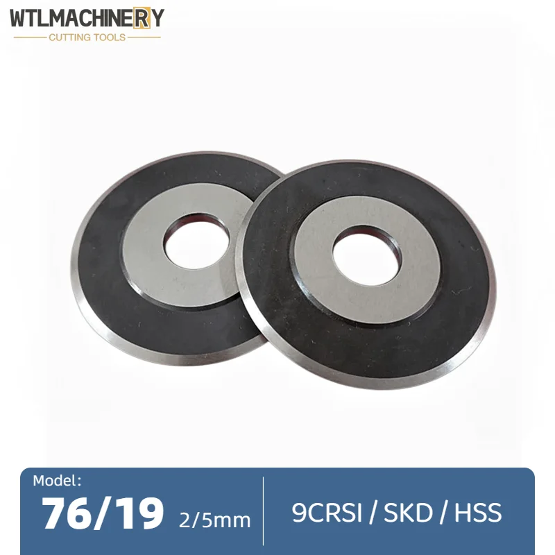 2ks Slitter Pneumatic Round Blade 76x19 2/5 mm Striturs Strojové strihanie nástrojov