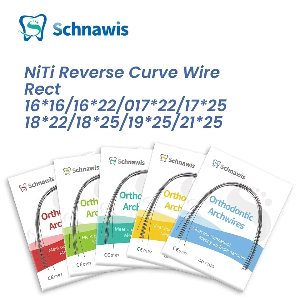 2ks / taška zubné ortodontické drôty NITI Arch Overt Curve Round / obdĺžnikový tvar oblúk pre ortodontické konzoly