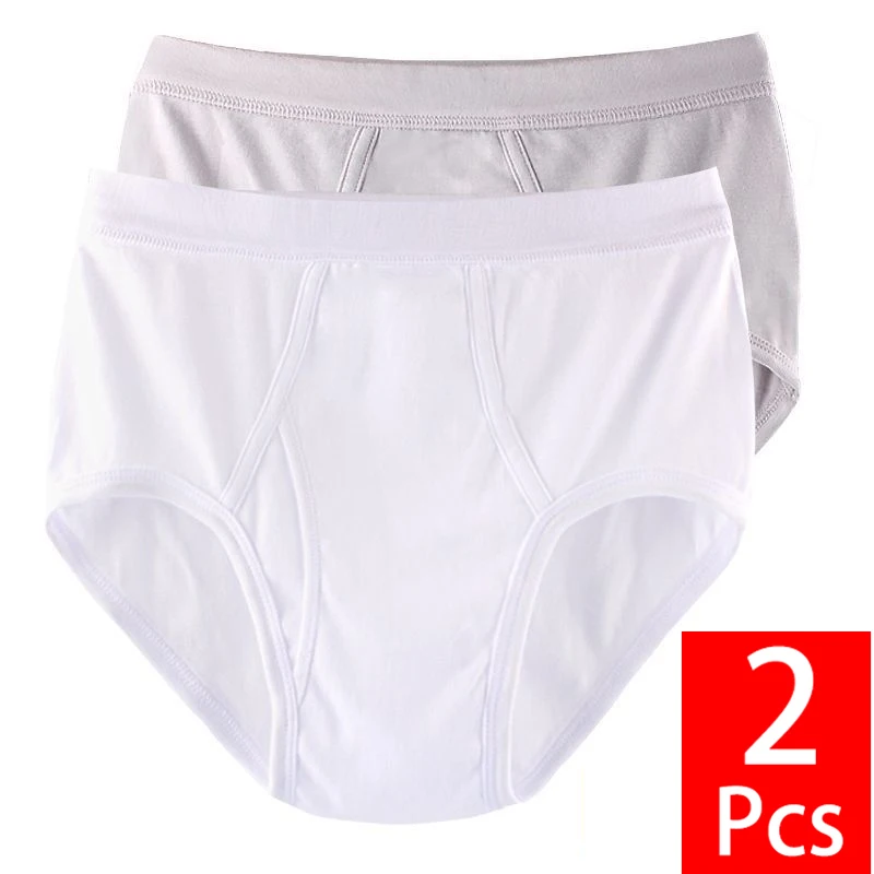 2ks/veľa pánske spodné prádlo 100%bavlnené nohavičky Sexy u vrecka pevná farba vysoký pás nohavičky Priedušné pohodlné mužské spodky