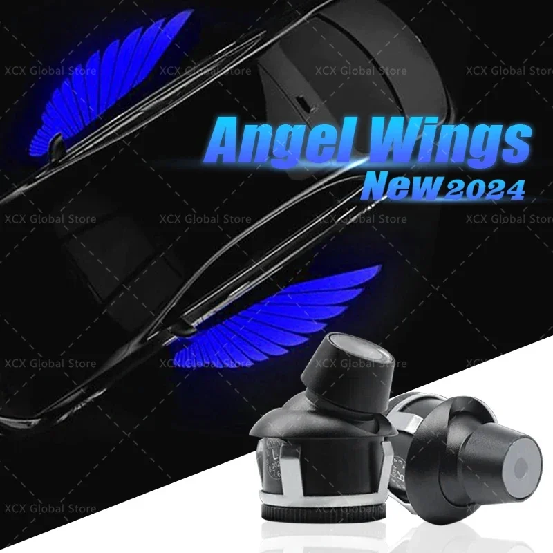 2ks červené LED ľahké autá Príslušenstvo Modifikácia Car Angel Wings Vitajte svetlo spätné zrkadlo Vitajte premieta
