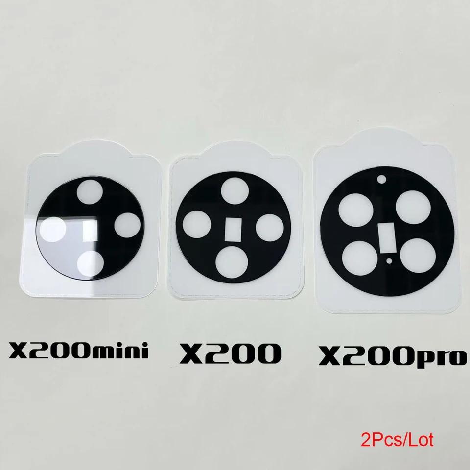 2ks čierna zadná kamera temperované sklo pre Vivo X200 Pro Mini chránič objektívu na ochranu filmu Film Film