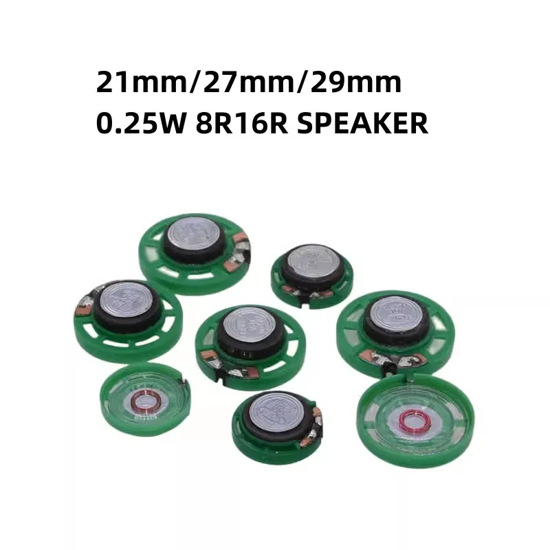 2ks/šarža 21 mm/27 mm/29 mm 0,25 W 8R16Ω Plastový reproduktor Externý magnetický ROHS reproduktor pre deti hračky/kutil