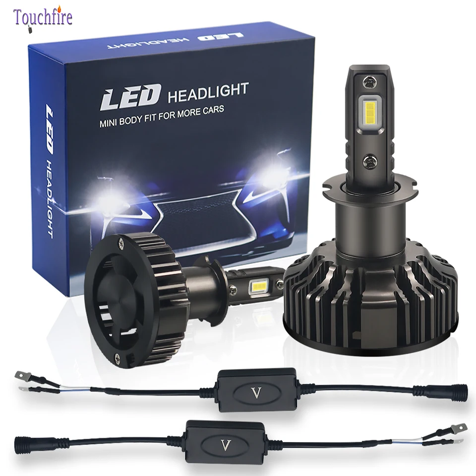 2ks/šarža LED V8 6500K Cold White H1 H3 H4 HI/LO H7 H8 H11 Canbus Bulb HB3 9005 HB4 9006 9012 12000LM Automatické svetlo