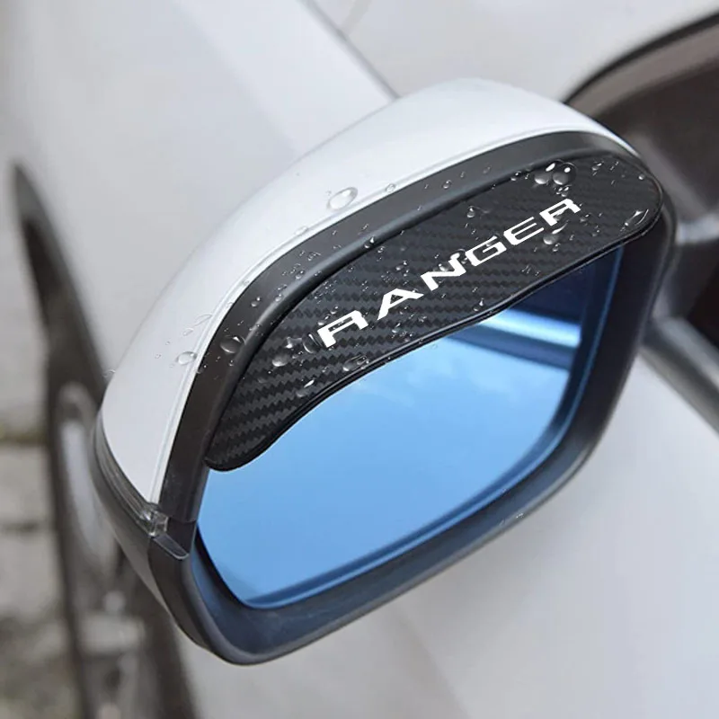 2ksové auto Zadné zrkadlo Zrkadlo Rain Dažďové obočie Priečkový kryt uhlíkových vlákien Rain pre automatické príslušenstvo Ranger