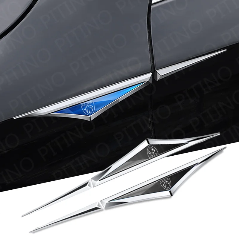 2ksové autá Chrome Chrome Modified CAR Body Dvere Bočný nálepky pre autá pre Peugeot 3008 5008 208 407 406 4008 206 308 Automatické príslušenstvo