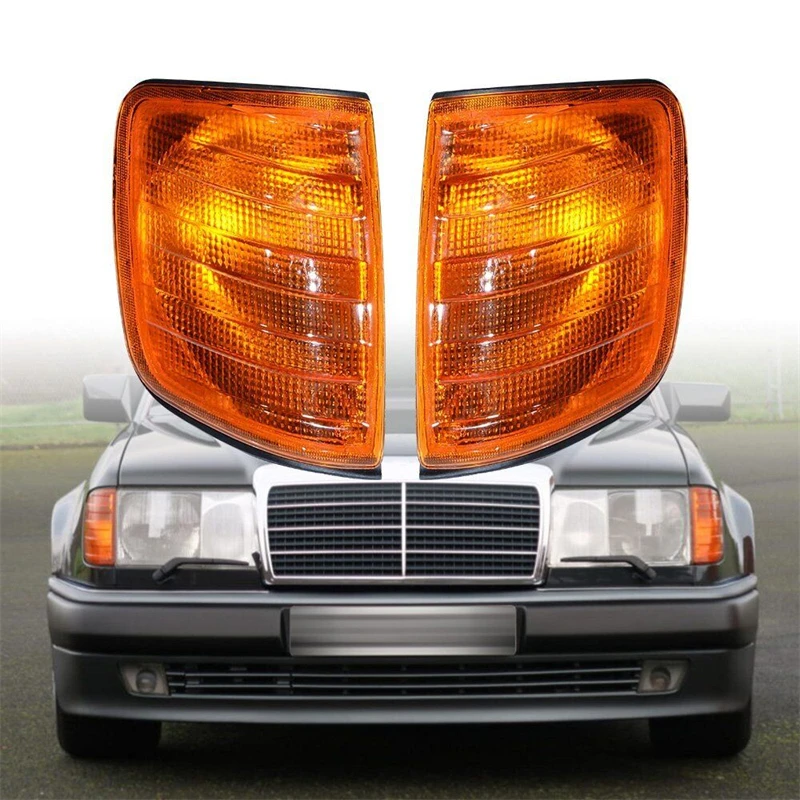 2ksové autá predné rohové svetlo Signály svetlá pre Mercedes-Benz E-Class W124 E300 1985-1995