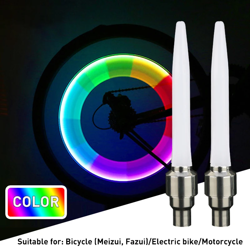 2ksové bicykle Cyklistické bicykle Ventil Cap Bicke Flash Light Mountain Cycling Wheel LED LED NEON NEON LAMP BILE ADPELE