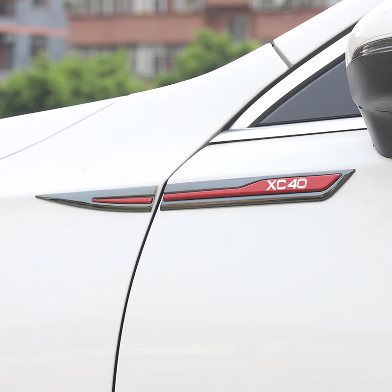 2ksové dvere automobilu Autora Line Kovové nálepky pre Volvo XC40 XC60 XC70 XC90 Bočné krídlo obtisky Fender
