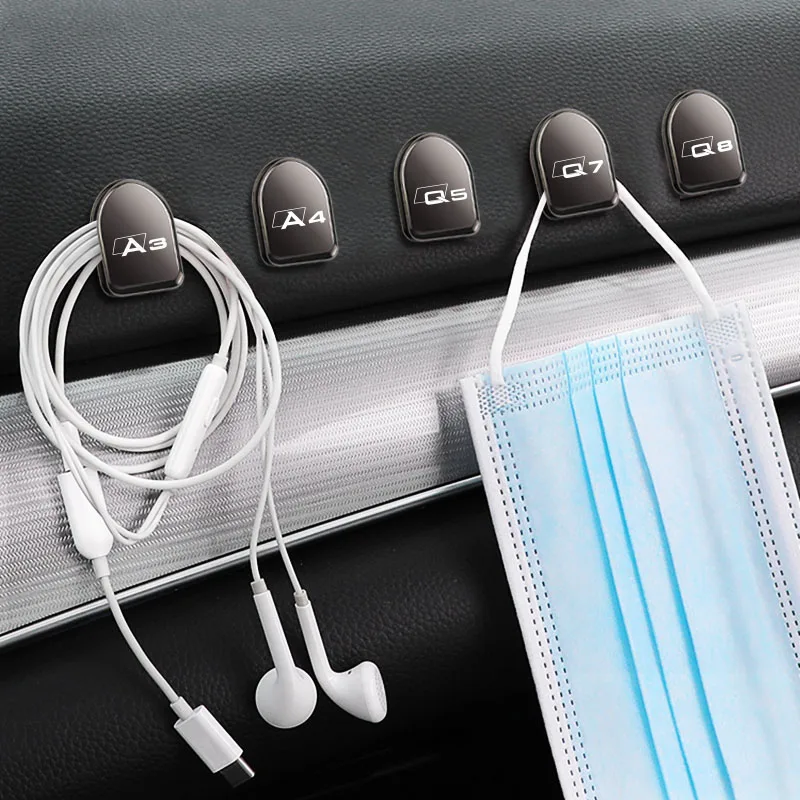 2ksové kovové auto Small Hooks Hacks Organizátor Príslušenstvo pre Audi A1 A3 A4 A6 A5 A7 A8 Q2 Q3 Q5 Q7 Q8 TT SLINE QS5 RSQ8 S3 S4 RS5