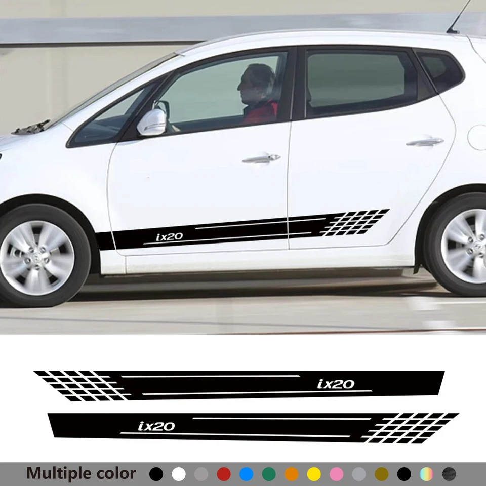 2ksové nálepky na bočné nálepky pre dvere automobilov pre Hyundai IX20 IX 20 n-line Grafika Racing Sport Style Decan Cover Automatické ladenie príslušenstva
