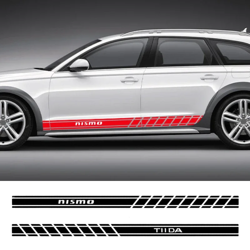 2ksové nálepky na bočné sukne sukne pre auto pre linku Altima Juke Maxima Micra Nismo Tid