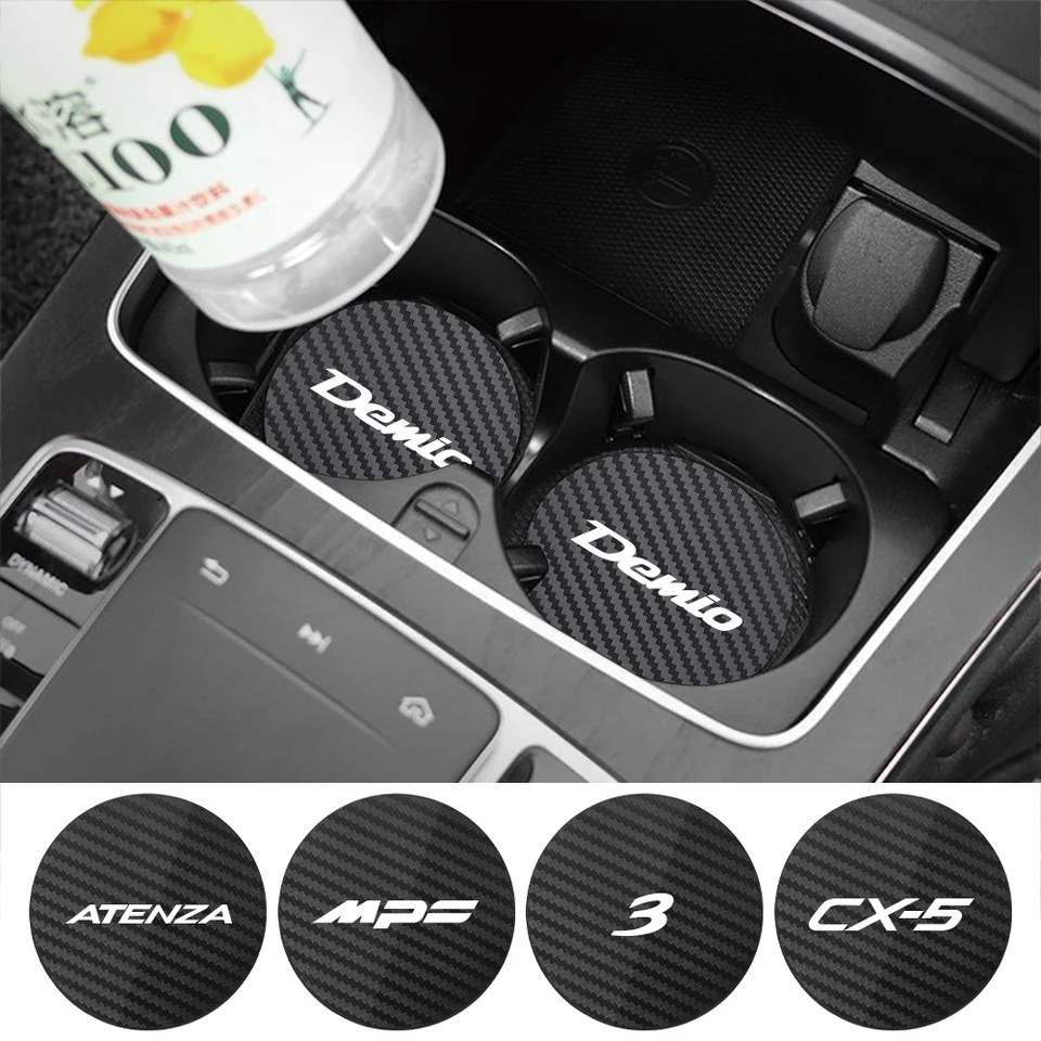 2ksové poháriky automobilov držiteľ Coasters Príslušenstvo pre Mazda Demio CX-5 Axela 3 MPS CX-3 6 Atenza MS MX-5 CX-30 SkyaCTIV BT-50 2 Premiál