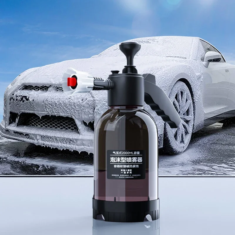 2L manuálne čerpadlo penové postrekovač pneumatická podložka pena Snehová pena Vysokotlaková fľaša na umývanie auta pre auto a domáce čistenie