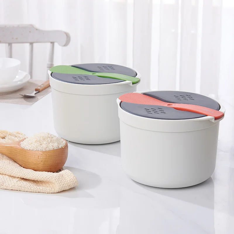 2L mikrovlnná rúra ryžová sporáka prenosná potravinová nádoba Multifunkčný parník Ryer Rice Cooker bento obedový box naparovacie náradie