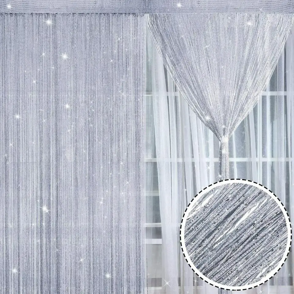 2m*1M String Curtain Panels Panels Dvery Fly Screen Screen Conce Curtains DETIDER Net