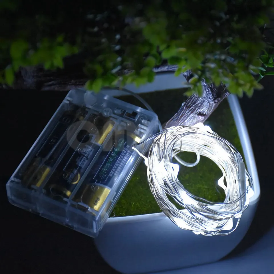 2m 3m 5m 10m 10m LED reťazce svetla Vodotesné rozprávkové svetlá 3AA sviatky s dovolenkou na vianočný stromček na svadobnú hostinu Dekorácie