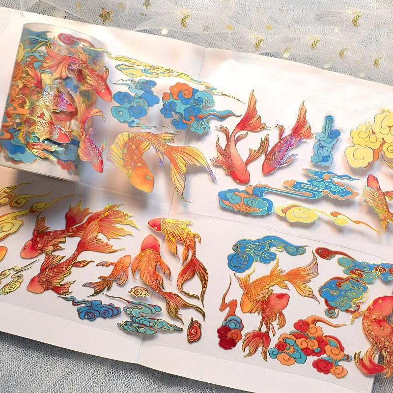 2m/rybie rybolovné pásky Lotus koi maskovanie umývacej pásky krajina scrapbooking materiál