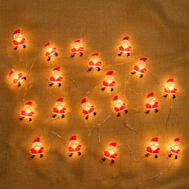 2m Vianoce Santa Claus Snowflake LED LED STRAČNÝ STRUČKA GRARland Vianoce TREE SVETLÁ VIAC VIAC DEKORÁCIA DOMOV NOVÝ ROK NAVIDAD