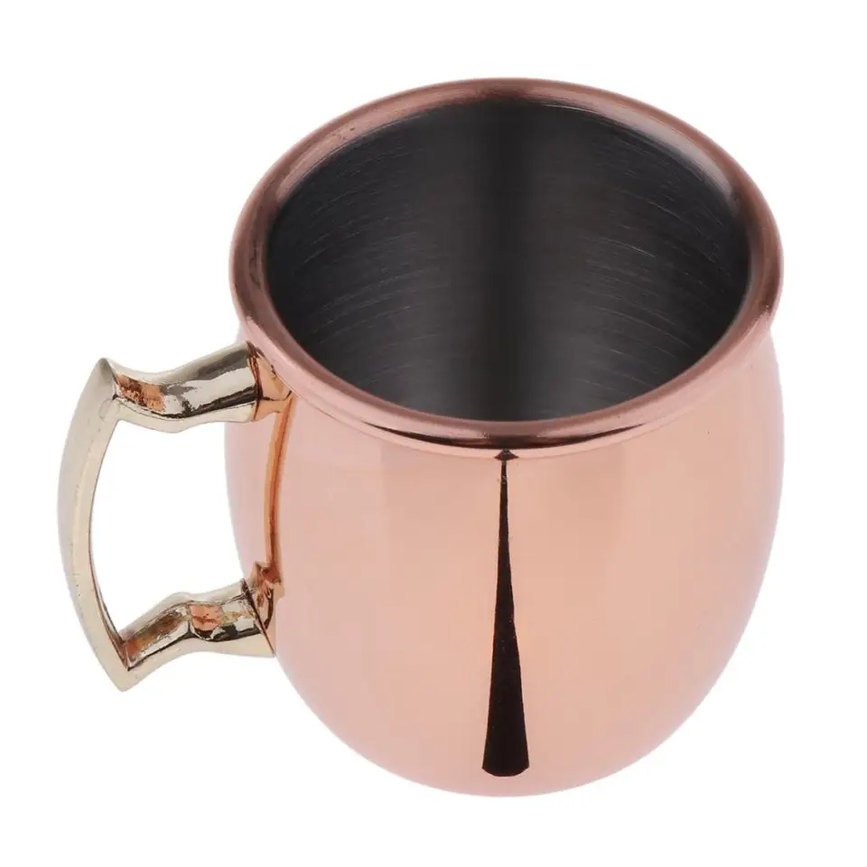 2OZ 60 ml Moskva Mulového hrnčeka mramor Moskva Mule dvojzložkové hrnčeky na hrnčeky, čisté pevné medené šálky s mosadznými rukoväťami.