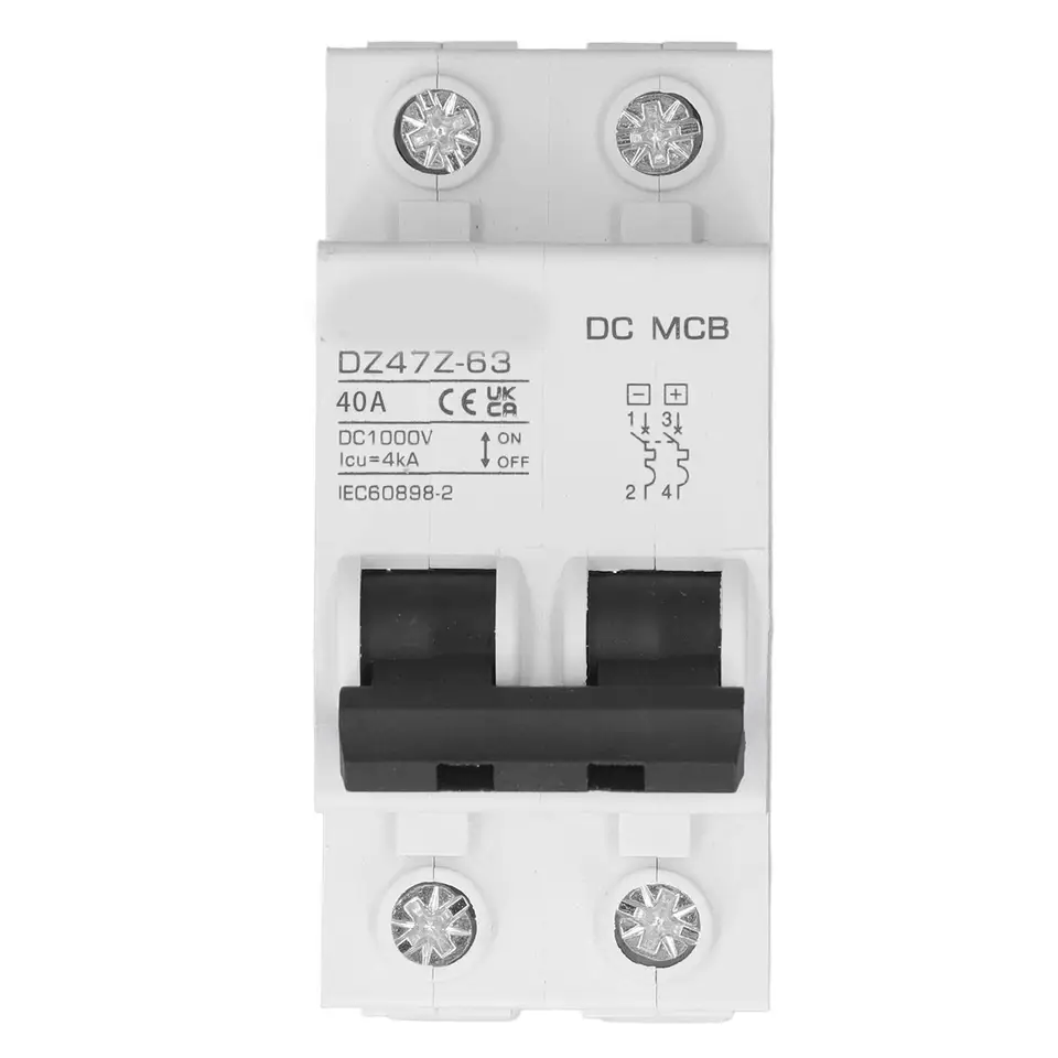 2P 1000V 6-63A DC DC istič - Ochrana preťaženia Magnetický systém pre FV aplikácie