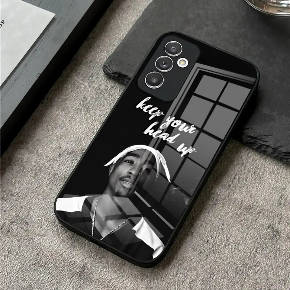 2pac tupac amaru shakur makaveli telefónny puzdro pre Samsung S24 Ultra S23 S22 S20 Fe S21 plus Galaxy A54 A34 A34 A24 A53 Poznámka 20 sklo C