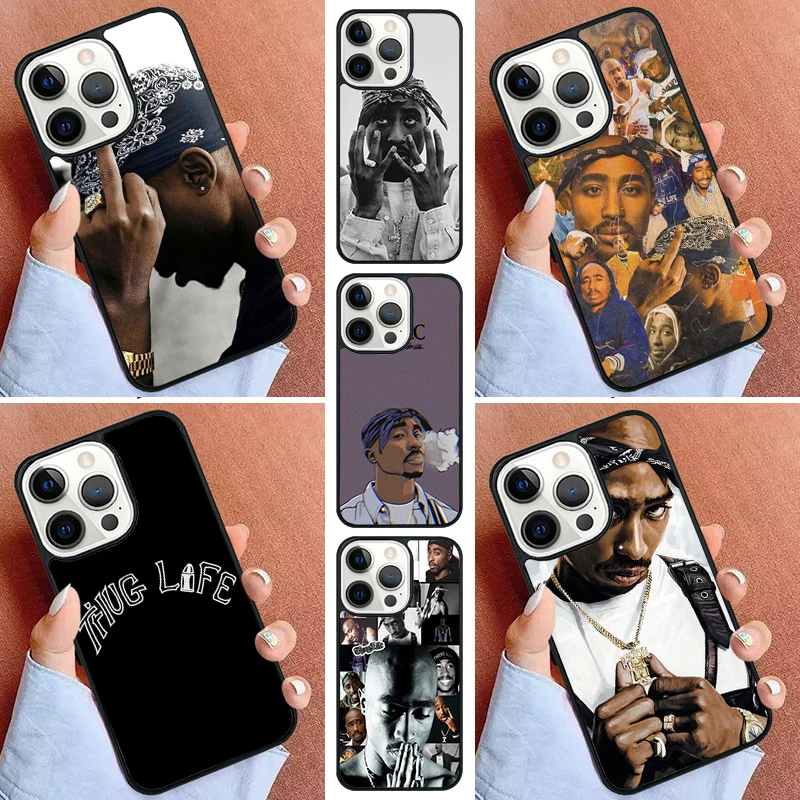 2PAC TUPAC SHAKUR RAP Rapper Telefón pre iPhone 16 15 14 Pro 11 13 12 Mini Max SE 2020 6S 7 8 Plus Cover Capa