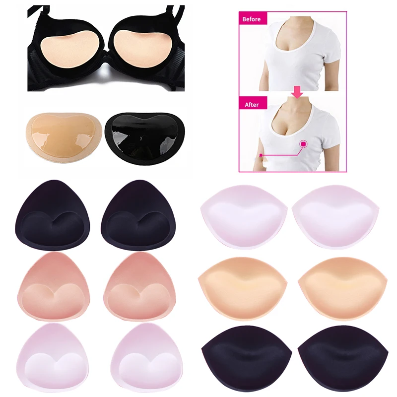 2Pair Ženy Push Up Up Upwear Podprsenky príslušenstvo Príslušenstvo Vlnový kryt Kryt zosilňovač prsníka Odnímateľné vložky šálky plaviek bikiny