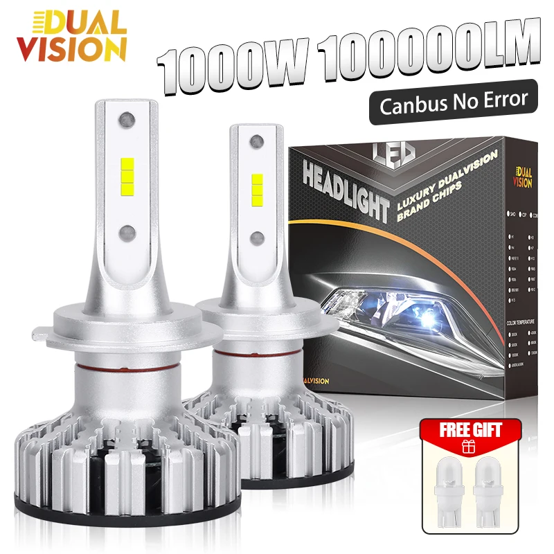 2pc 1000W 100000lm F23 H8 LED auto svetlomet Canbus H11 H8 H9 H13 9005 HB3 9006 HB4 LED žiarovka LED žiarovka Hmlové svetlo Turbo Lampy 6000K