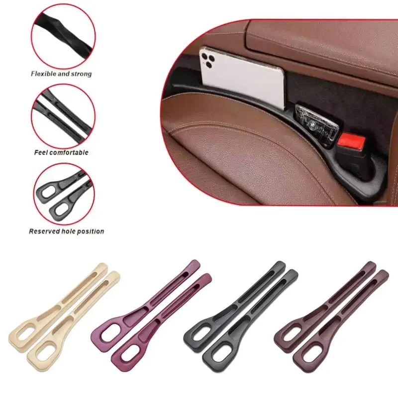 2PC Autosed Gap Fller Organizátor PU vodotesná medzera autosedačky zástrčka s 2 drážkami sedadla Skladovanie Automatický interiér