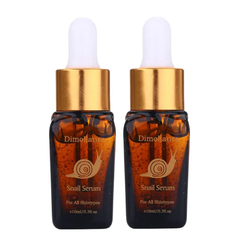 2PC Dimollaure Snail Face Serum, zvlhčovanie frimingov vyhladzuje póry zmäkčujúce pokožku Streamujúcu sa starostlivosť o pleť