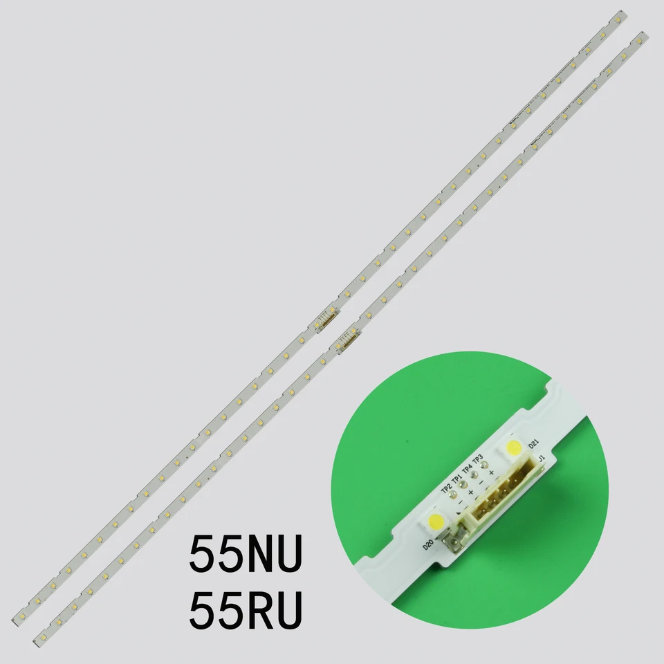 2PC LED bar pre Samsung UA55RU7105 UA55RU7100 UN55RU7200 UA55RU7300R UA55RU7300 UE555RU7100U UE55RU7172 UE55NU7300K UE555NU7300W