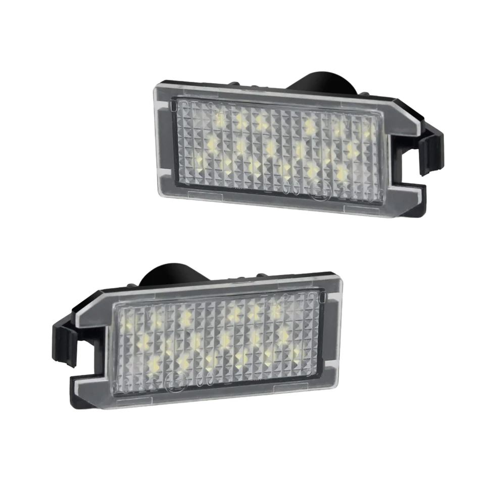 2PC LED LED ŠPZ LIGHT LIGHT pre Jeep/Dodge Viper/Fiat/Maserati Levante 68228927AA 68228930AA 68228931AA CLEAR CRASE 18-SMD LED LED