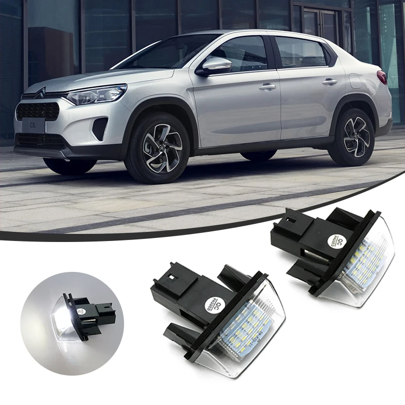 2PC LED LED ŠPZ pre PEUGEOT PARTUER 206 207 306 307 308 406 407 5008 Príslušenstvo pre auto