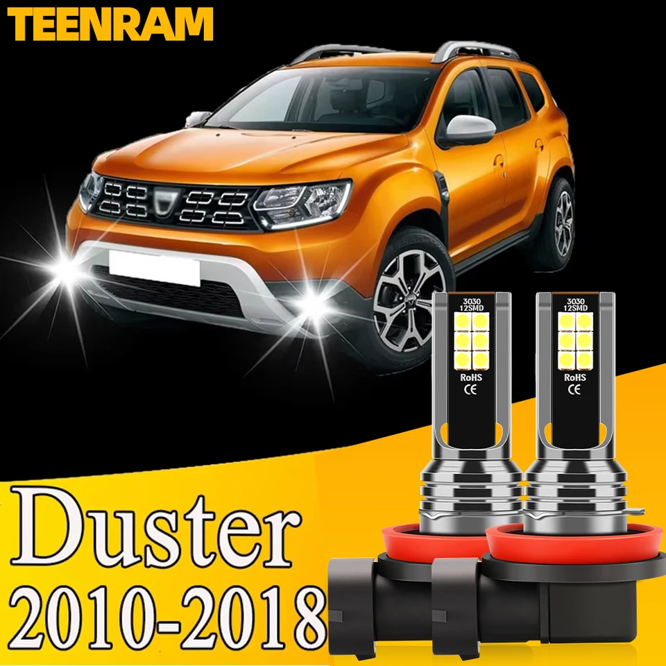2PC LED príslušenstvo Front Fog Bulb H8 H11 Lamp 3030SMD 12V pre Dacia Duster 2010 2012 2012 2013 2014 2015 2016 2016 2017 2018