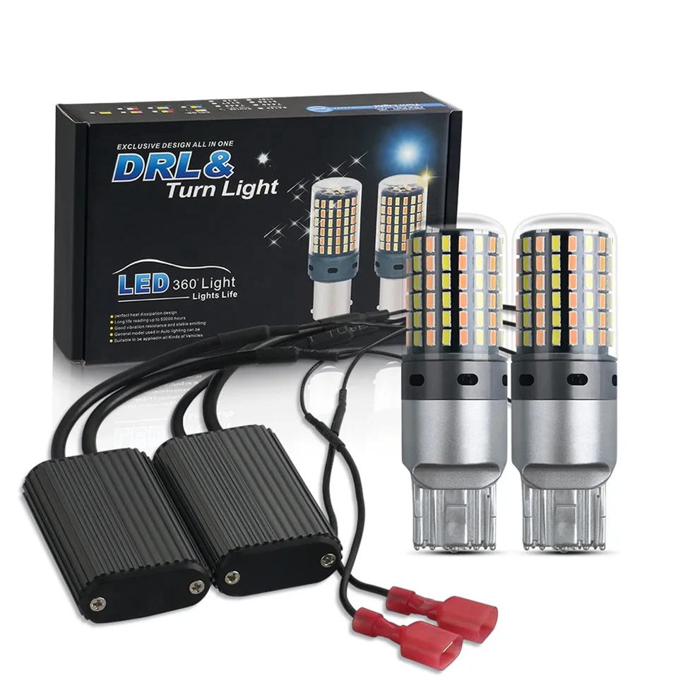 2PC LED svetlá CANBUS bez chyby LED LED 1156 P21W PY21W BAU15S 7440 W21W WY21W T20 DUALORFORMÁCIA SIGMIMAL LAMP DRL OUT OUT ŽIALO ZABEZPEČNO