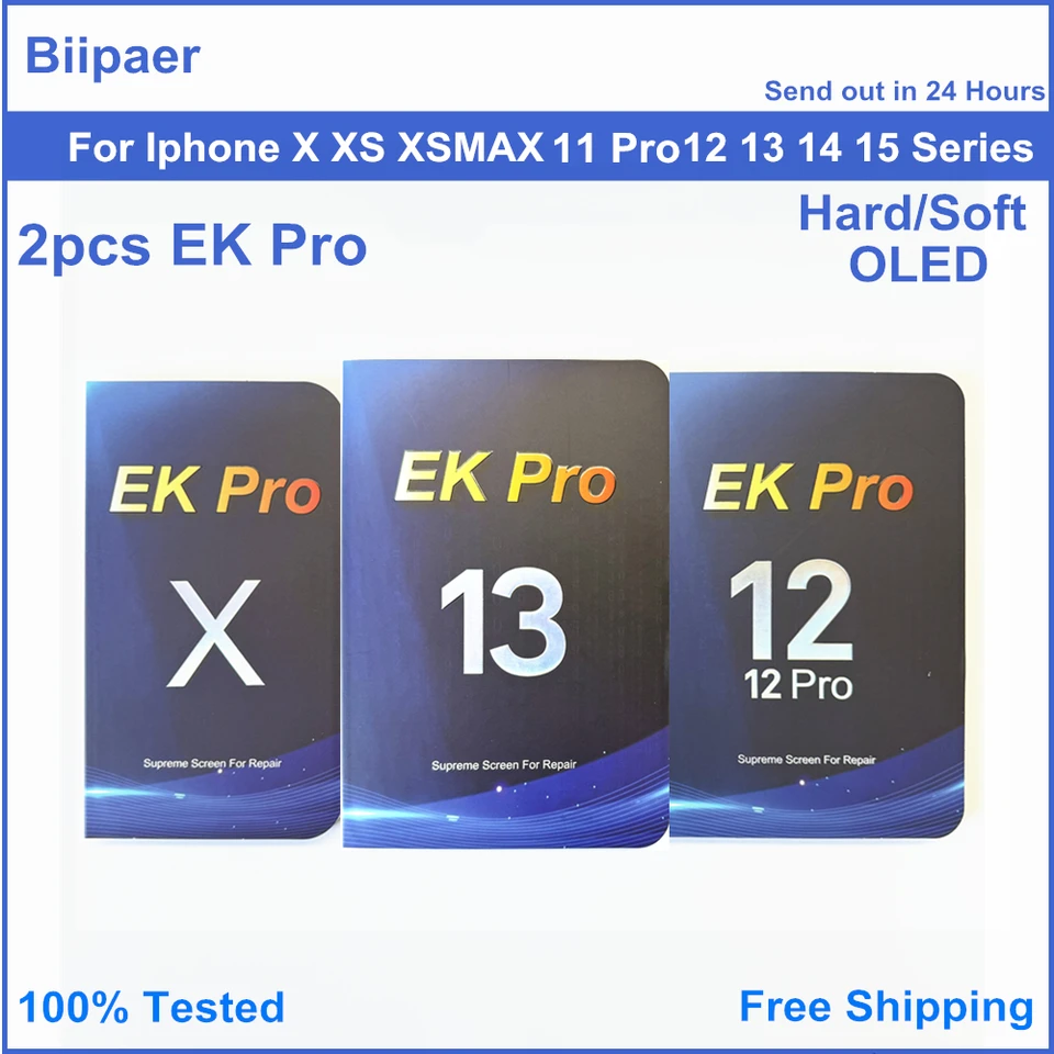 2PC/LOT EK Pro OLED DISPLEET pre iPhone x XS max 12 14 14 plus 13 Pro Max 11Promax 15 Pro Display Display Screen Digitalizátor