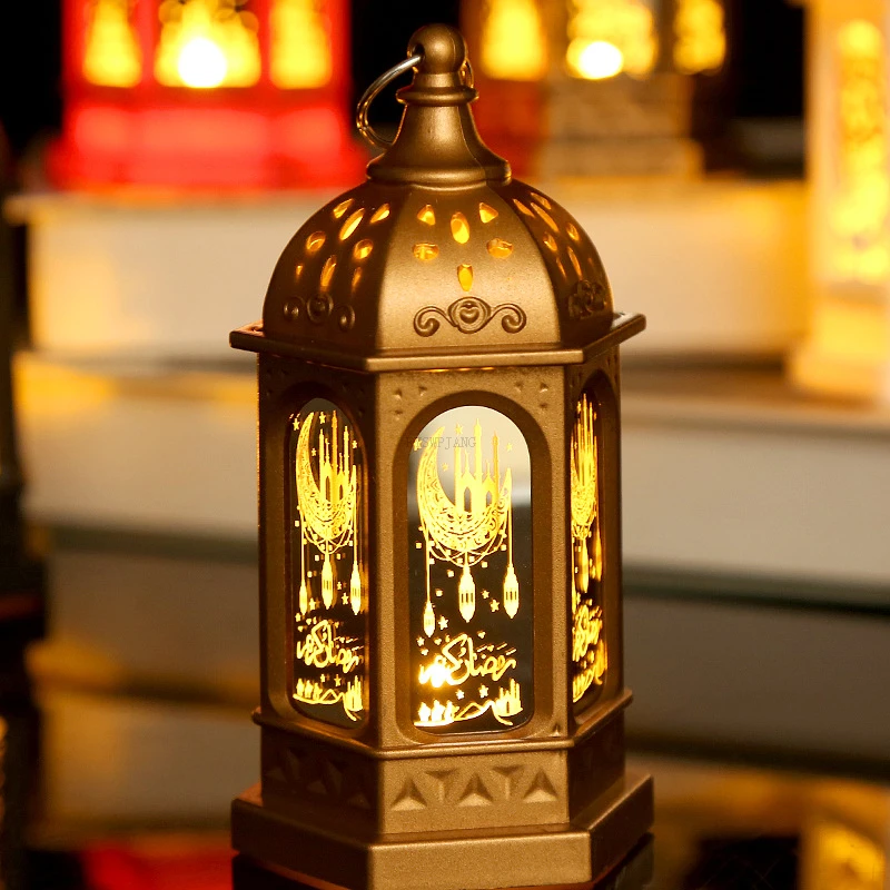 2pc moslimský ramadán Decor Ornament Eid Mubarak Led Festival Night Light Eid Al Adha Gurbang Ramadan Decorácie pre dom