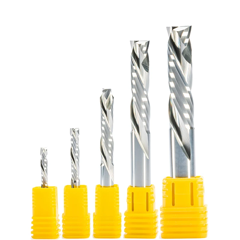 2pc nahor a nadol Cut SHK 5 mm 6 mm 6,35 mm 8 mm 10 mm Two dvojitá flauta Solid carbid CNC CNC Compression Compression Wood End Fleting Cutter