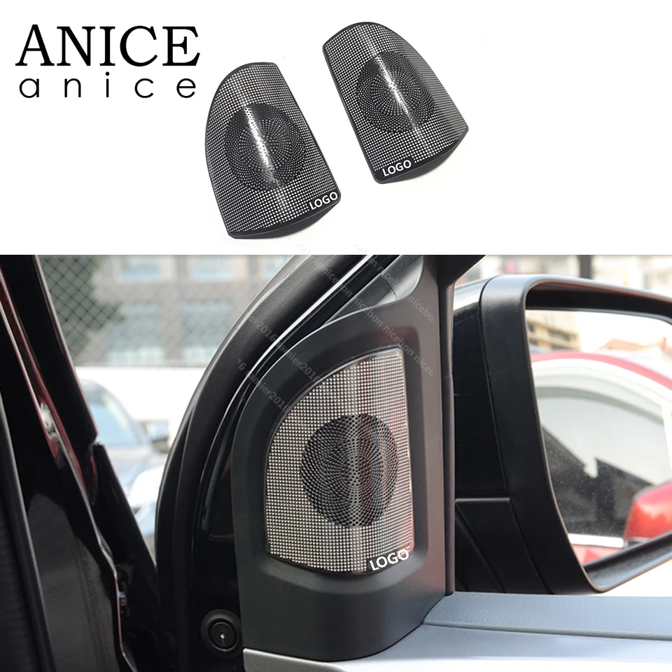 2PC Nerezová oceľ Dvere Reproduktor Audio Ring Cover Fit for Ford Ranger Everest Endeavor 2015 2016 2017 2018 2019 2020 2021