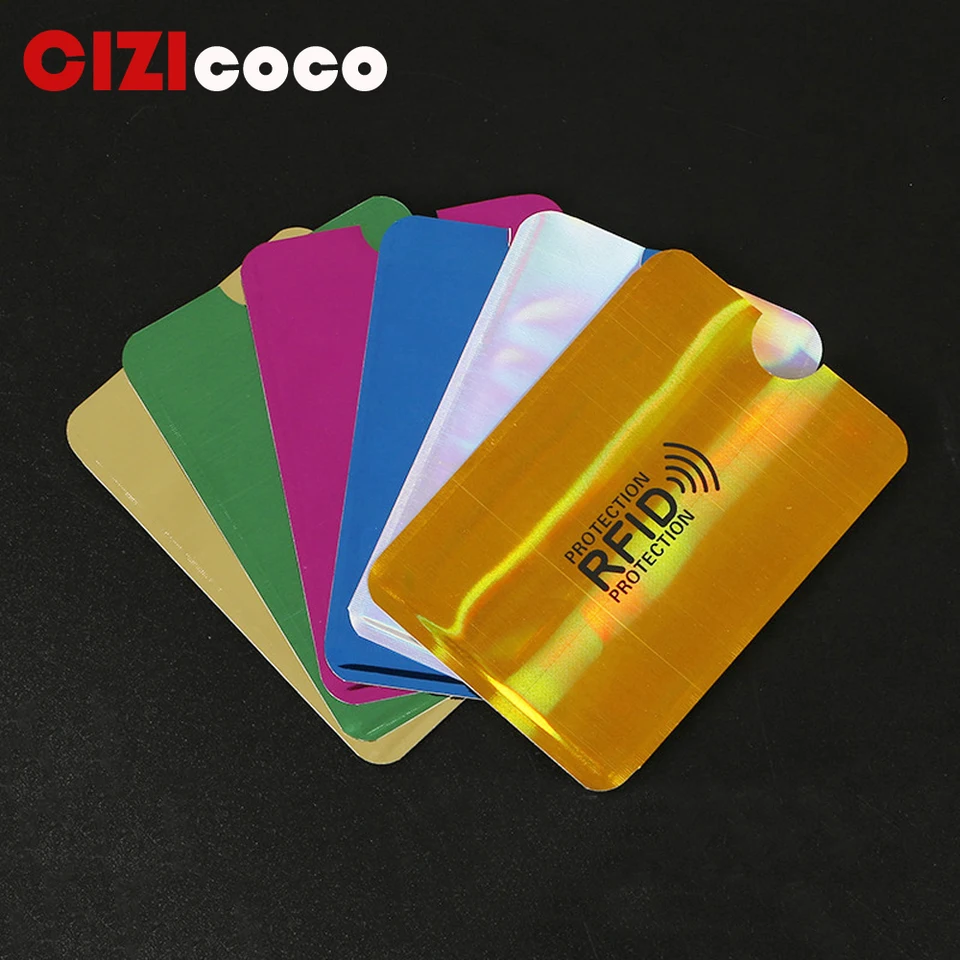 2PC Nový hliníkový anti RFID čítačka blokovanie bankovej kreditnej karty Ochrana Ochrana nového čítania kariet RFID Kovová kreditná karta Držiteľ kreditnej karty