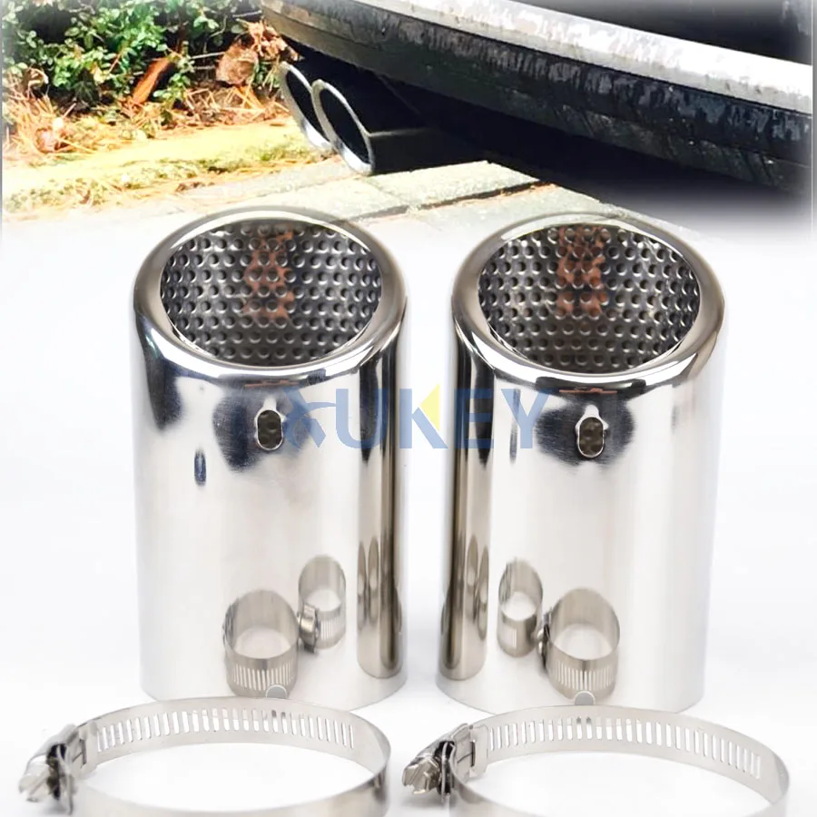 2pc pre VW Passat B6 3C EOS CC výfukového výfukového kanála Tip Trip Trippipe Chrome Finistra Finistra Tin