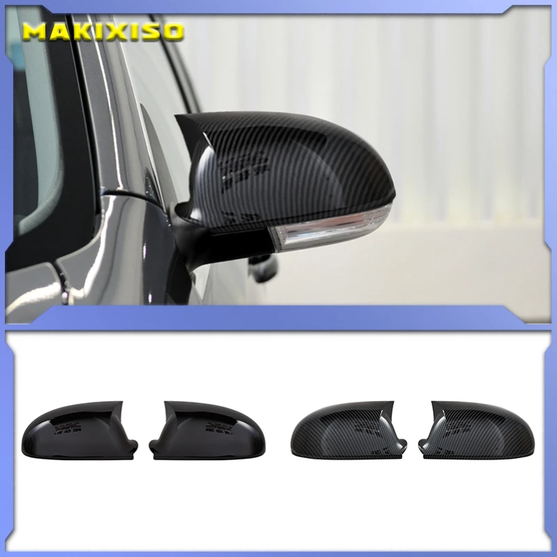 2pc čierna pre VW Golf 5 V MK5 GTI Jetta Passat B5.5 B6 EOS Sharan Superb Sideb Wing Zadné zrkadlo Kryt Kryt výmeny čiapky