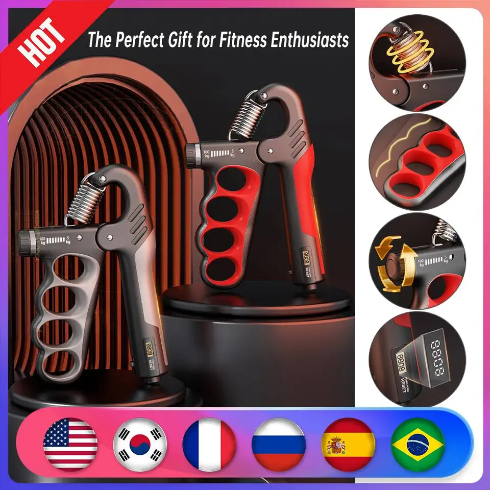2pcs 100 kg grip sily trénera nekĺzavého grippera nastaviteľná odolnosť pre mužov Ženy pre hudobníkov športovci Ručné zranenie zotavte sa