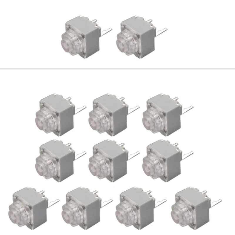2pcs/10ks huano tiché mikro spínačy 10 miliónov kliknutí Micro prepínačmi Ticho myši 2pins 6x6x7.2mm