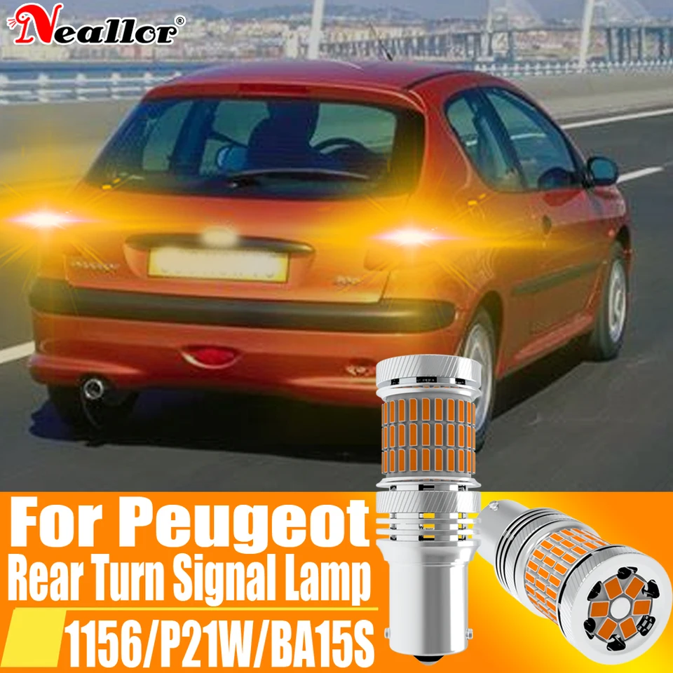 2pcs 1156 P21W BA15S 7506 LED svetlo Canbus No Hyper Flash Turb Signal Light 12V pre Peugeot 206 307 5008 508 107 407 308 SW