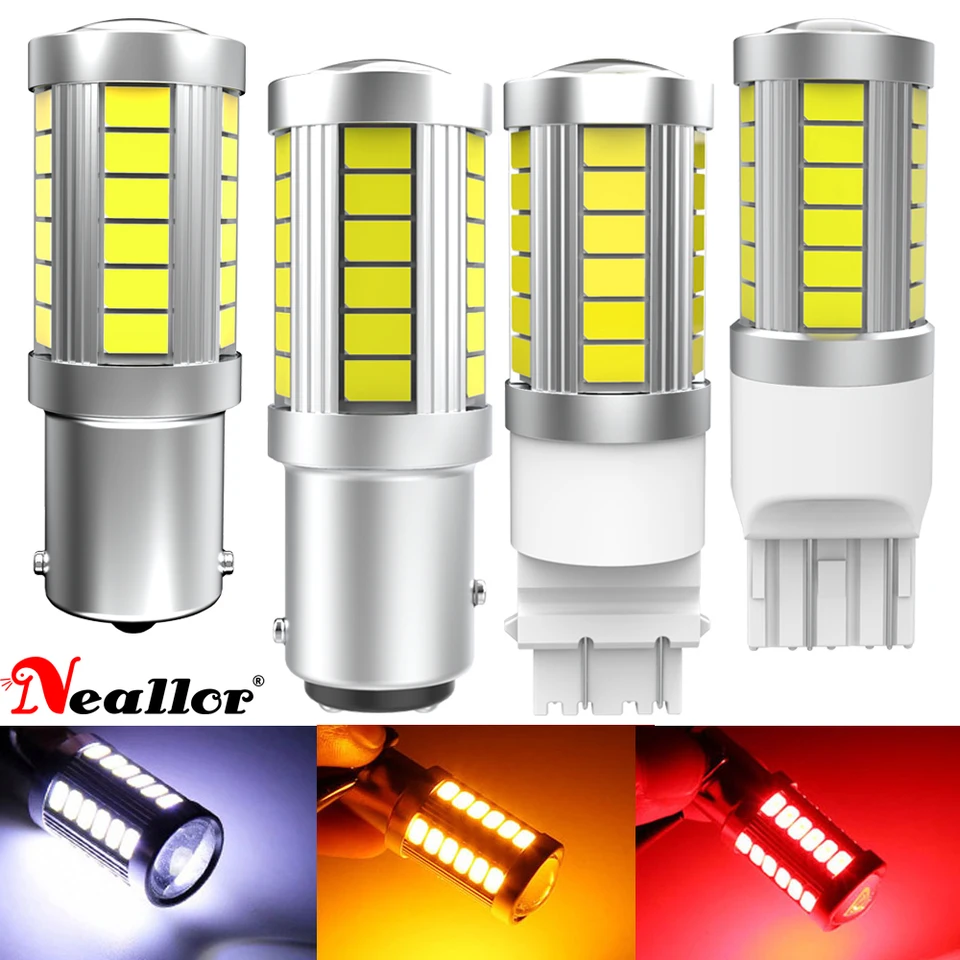2pcs 1157 LED biela žltá 7507 Bay15d P21/5W LED lampa CANBUS HUDBA DRL PARKOVANIE Poloha BRKZE TACH CAR SVETLA Žiarovka 12V T25 T20
