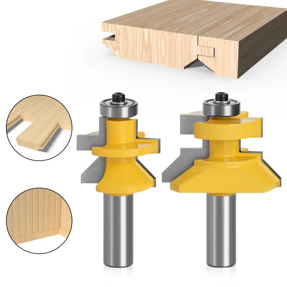 2pcs 12 mm 1/2 stopky 120 stupňov smerovač bit bitky Cutter Rám drážk