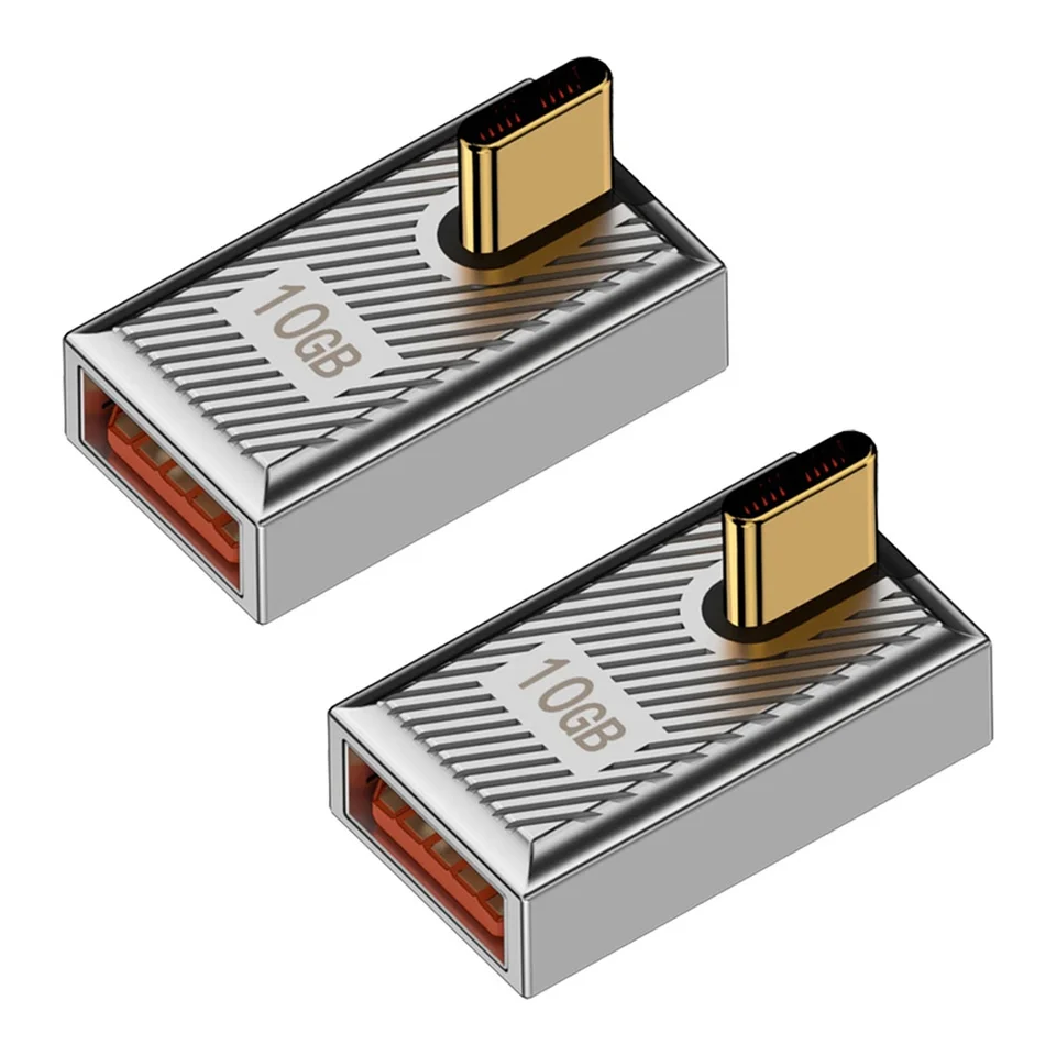 2pcs 120W USB C až USB3.1 OTG 90 ° adaptér 10 Gbps USBC Muž do USB3.1 Dáta pre dám