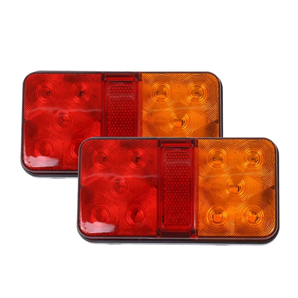 2pcs 12v LED zadné zadné svetlo 30W prívesu TRACK TRACK LAMPLOPLOPLE Vodotesný kamión bočné svetlo Zadná indikátorka Lampa pre príves Caravan Van