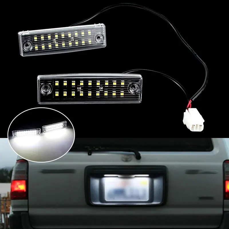 2PCS 12V LED číselné dosky Lampa pre Toyota 4Runner 1996-2021 pre Toyota Sequoia 2008-2020 Biela poznávacia značka Light Zostava svetla